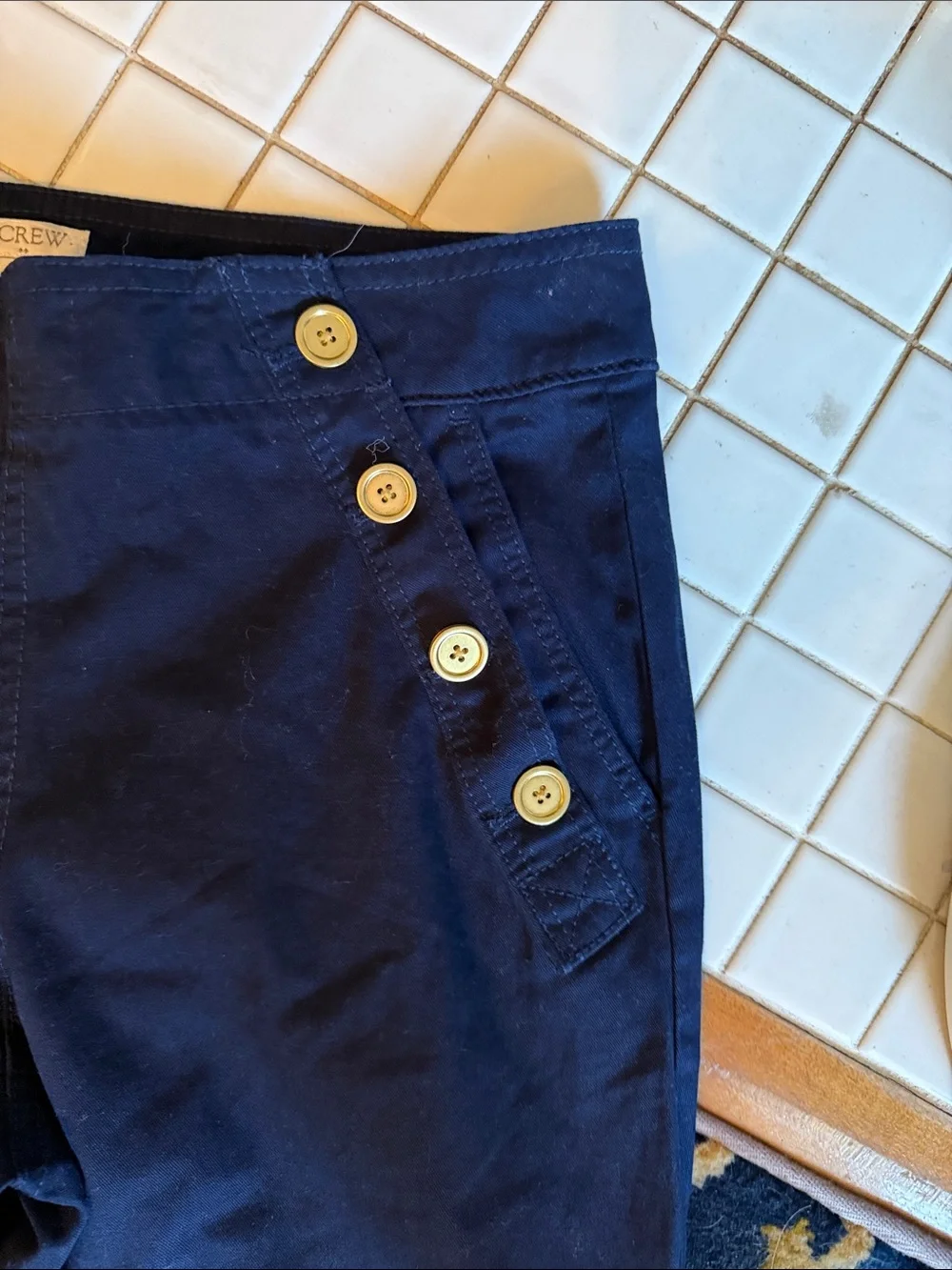 J. Crew Navy ‎ Sailor Pants with Gold Buttons- worn a few times- good shape